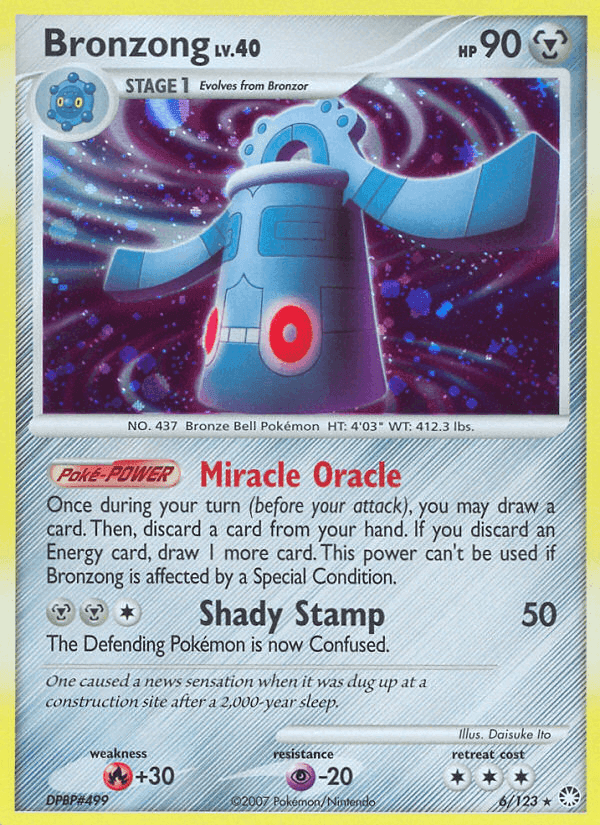 Bronzong, card 6 from Mysterious Treasures