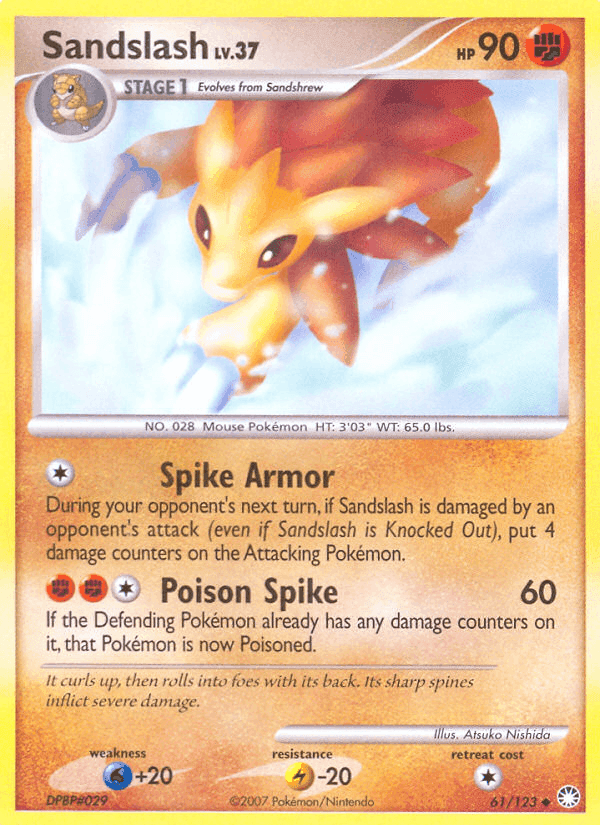 Sandslash, card 61 from Mysterious Treasures