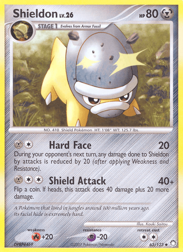 Shieldon, card 63 from Mysterious Treasures