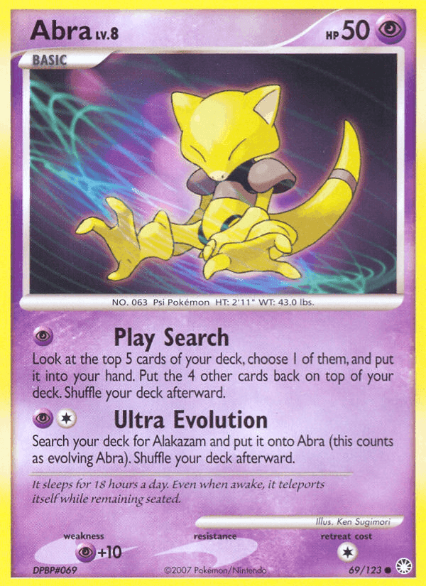 Abra, card 69 from Mysterious Treasures