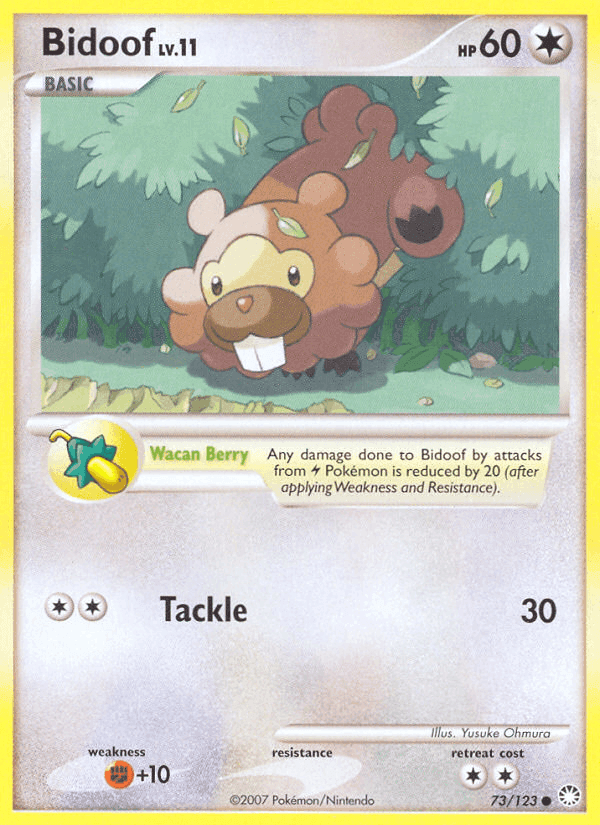 Bidoof, carta 73 di Tesori Misteriosi