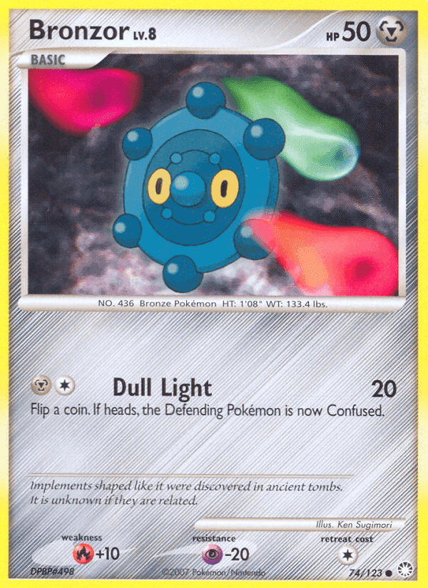 Bronzor, card 74 from Mysterious Treasures