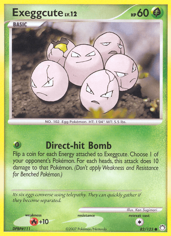 Exeggcute, card 82 from Mysterious Treasures