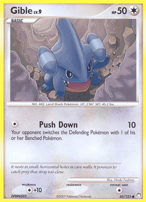 Gible, carta 85 de Tesouros Misteriosos