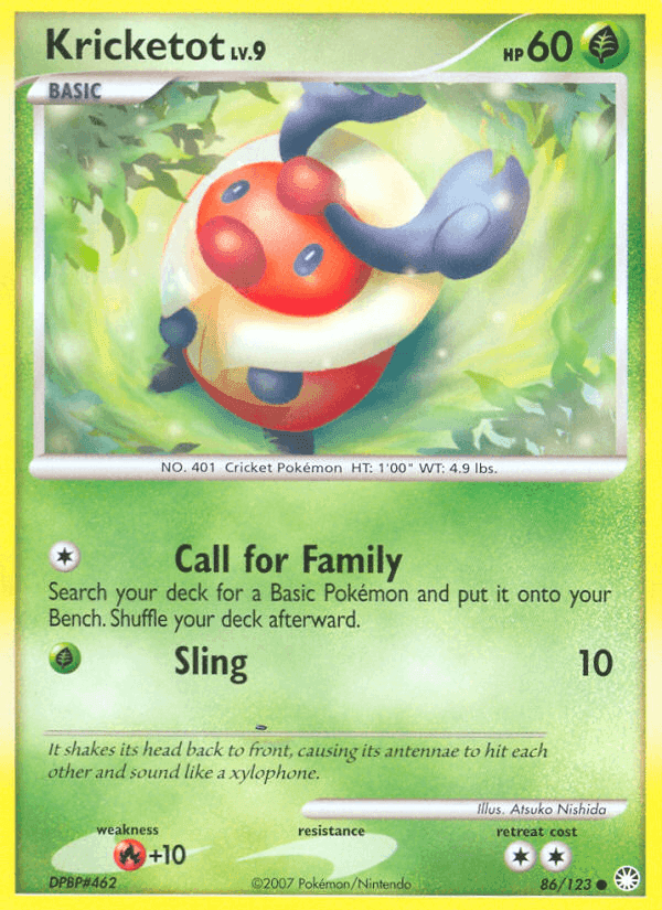 Kricketot, card 86 from Mysterious Treasures