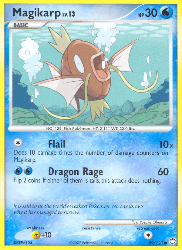 Magikarp, carta 89 di Tesori Misteriosi