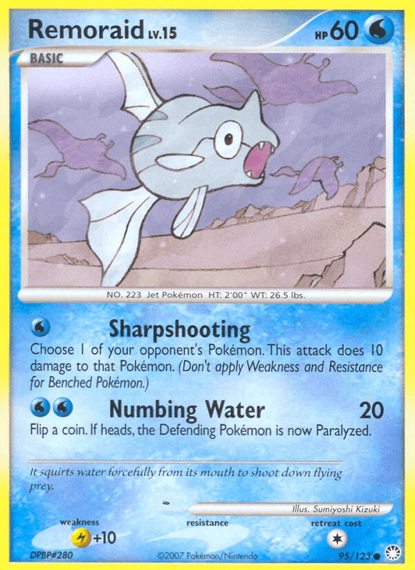 Remoraid, card 95 from Mysterious Treasures