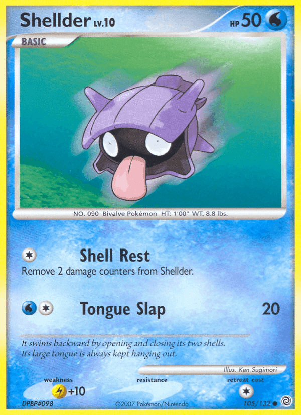 Shellder, card 105 from Secret Wonders