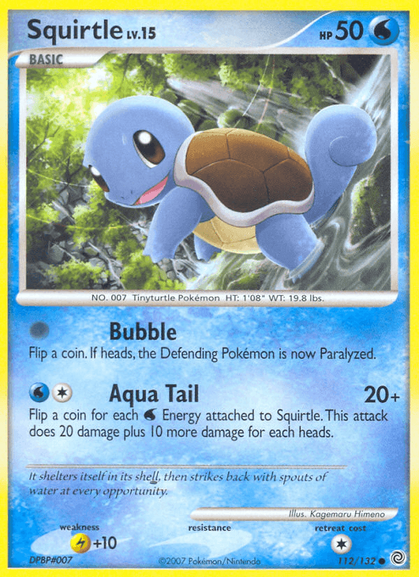 Squirtle, card 112 from Secret Wonders