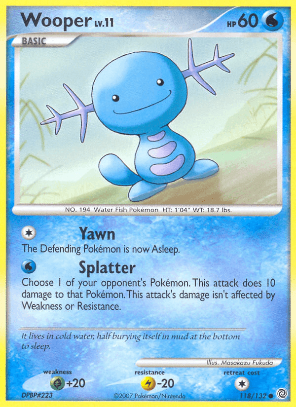 Wooper, card 118 from Secret Wonders