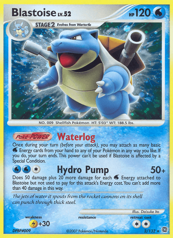 Blastoise, carta 2 de Maravillas Secretas