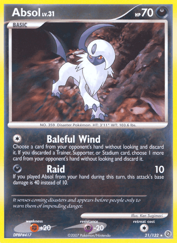 Absol, carta 21 di Prodigi Segreti