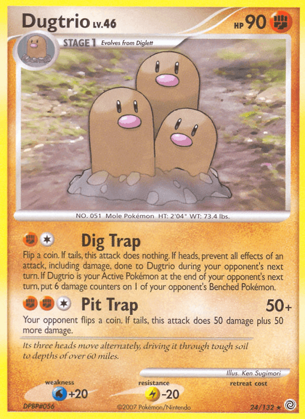 Dugtrio, carta 24 di Prodigi Segreti