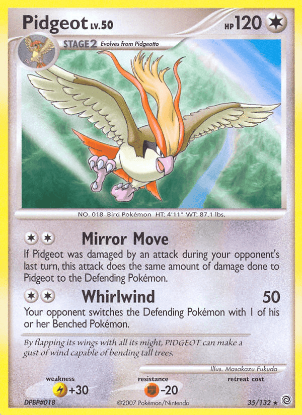 Pidgeot, carta 35 di Prodigi Segreti