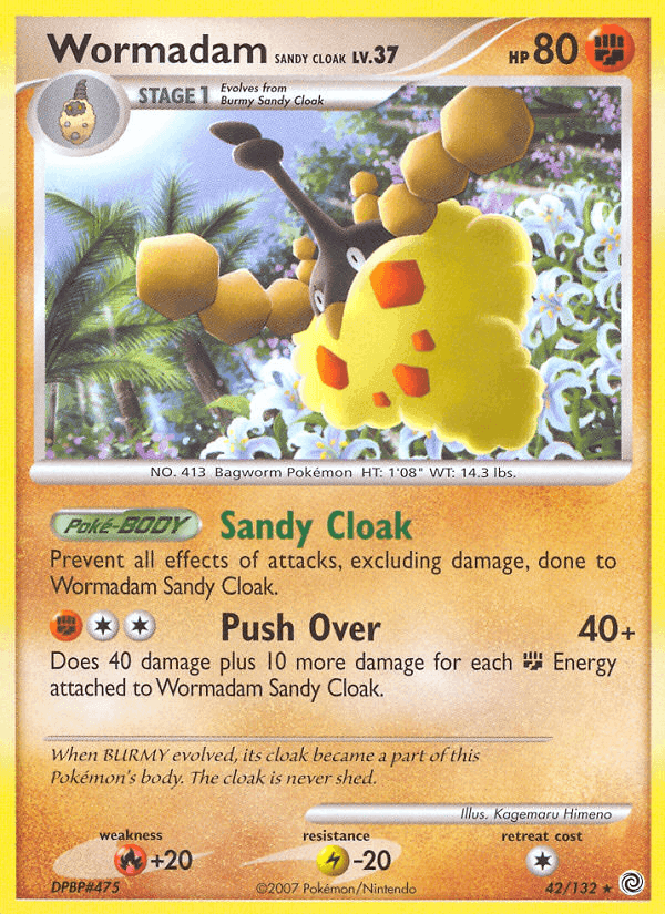 Wormadam Sandy Cloak, carta 42 di Prodigi Segreti