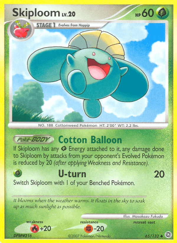 Skiploom, card 65 from Secret Wonders