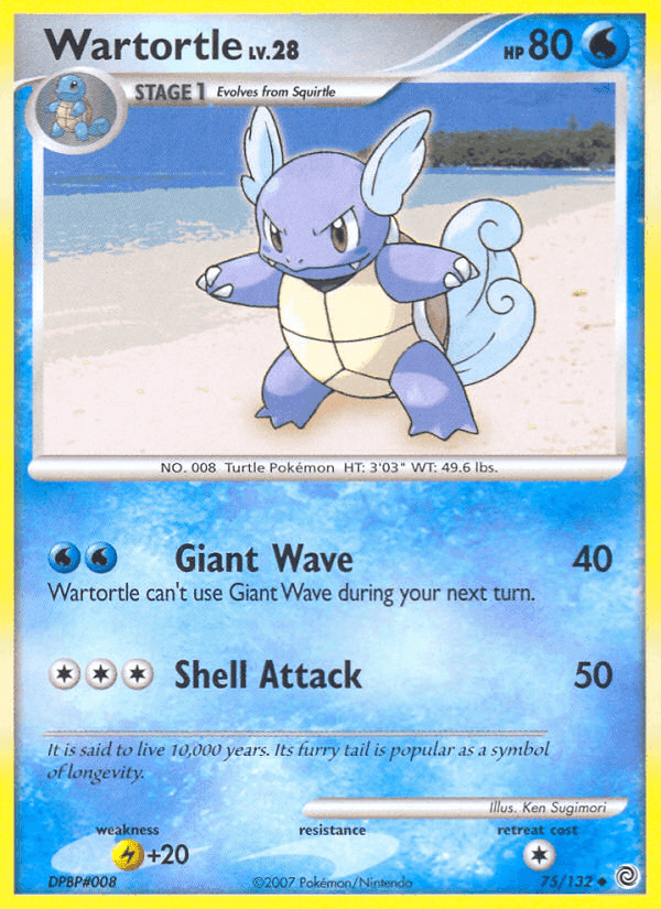 Wartortle, card 75 from Secret Wonders
