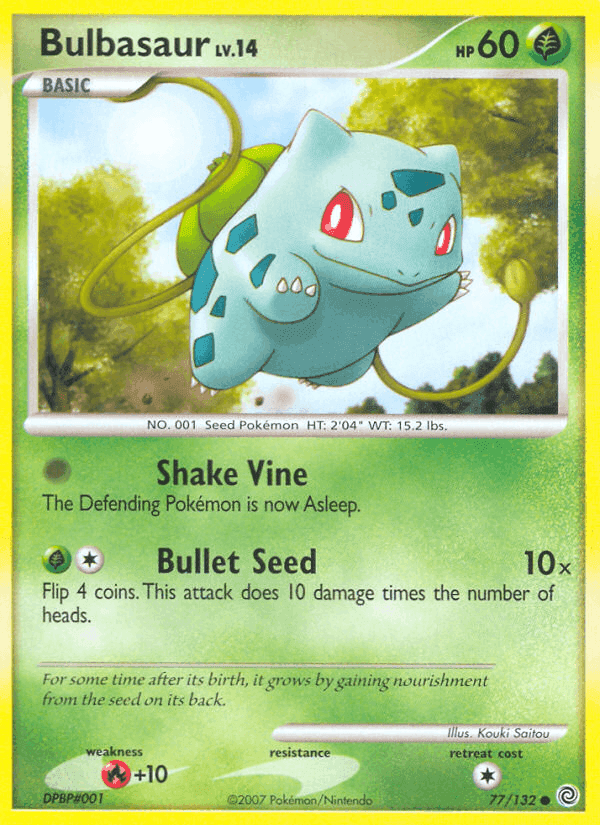 Bulbasaur, card 77 from Secret Wonders