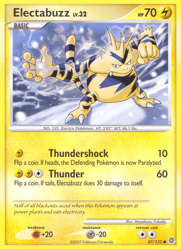 Electabuzz, card 87 from Secret Wonders