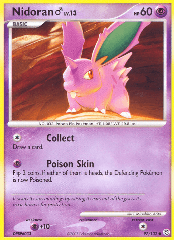 Nidoran♂, card 97 from Secret Wonders