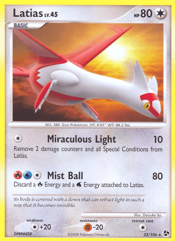 Latias, carta 22 di Incontri Leggendari