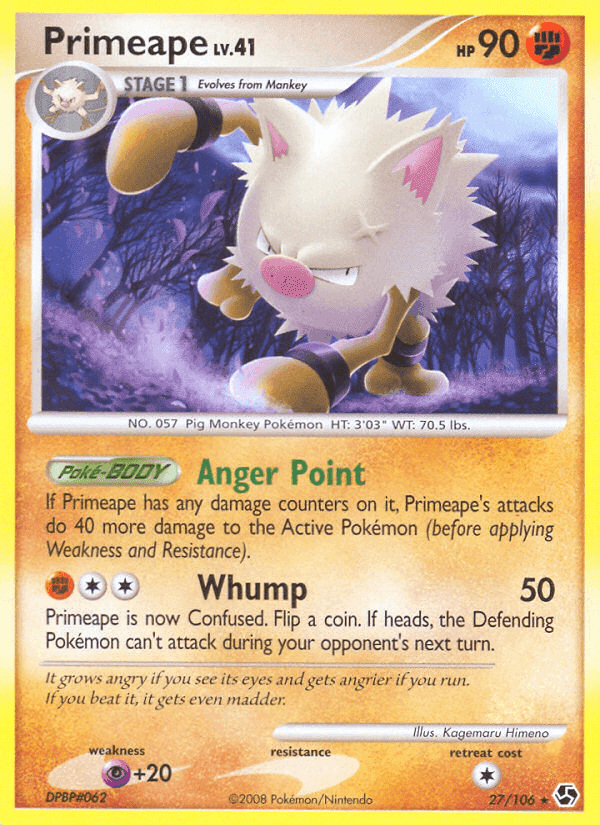 Primeape, carta 27 di Incontri Leggendari
