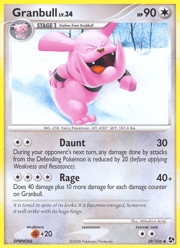 Granbull, card 39 from Great Encounters