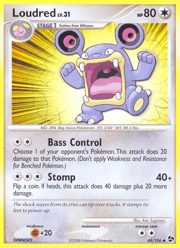 Loudred, carta 44 di Incontri Leggendari