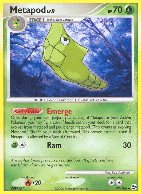 Metapod, carta 47 di Incontri Leggendari