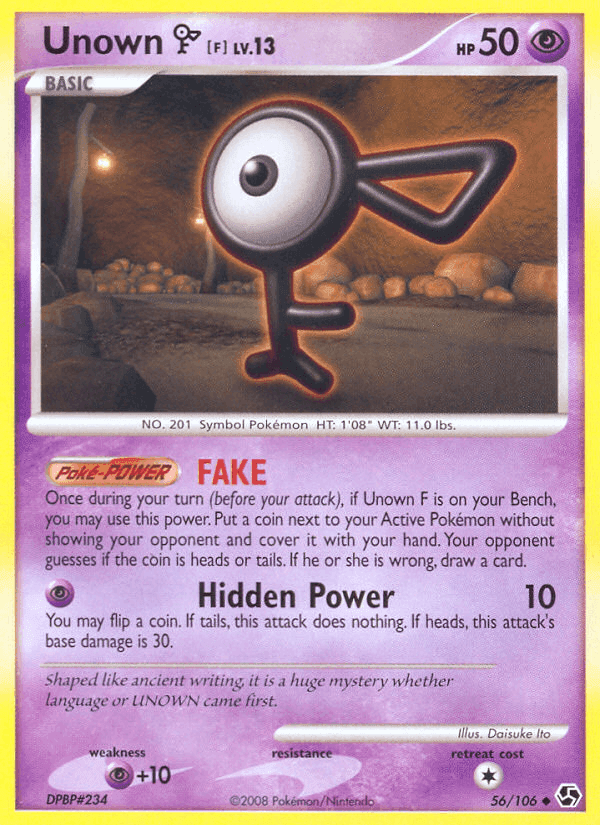 Unown F, carta 56 di Incontri Leggendari