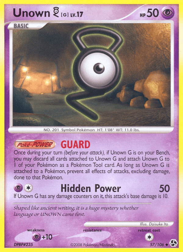 Unown G, carta 57 di Incontri Leggendari