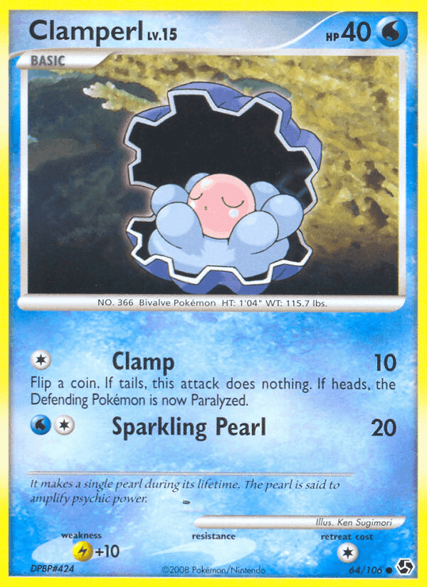 Clamperl, card 64 from Great Encounters