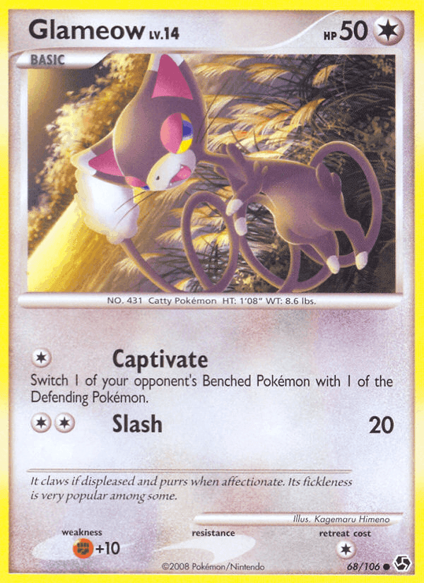 Glameow, card 68 from Great Encounters