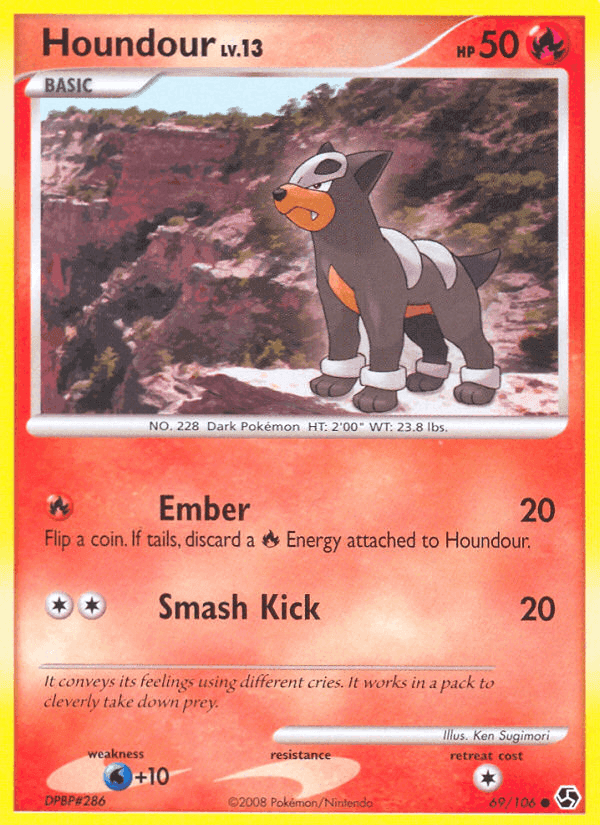 Houndour, card 69 from Great Encounters