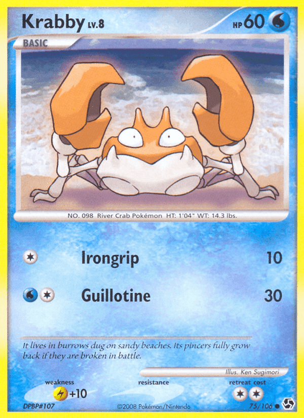 Krabby, card 75 from Great Encounters