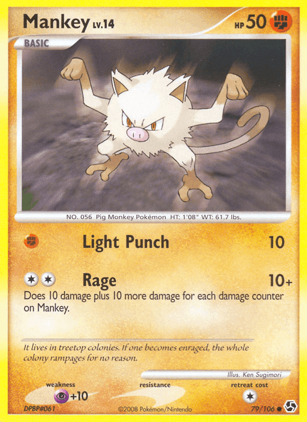 Mankey, card 79 from Great Encounters