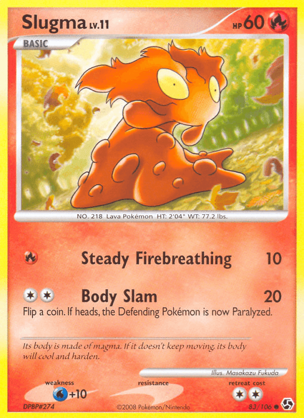 Slugma, card 83 from Great Encounters