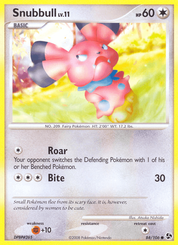 Snubbull, card 84 from Great Encounters