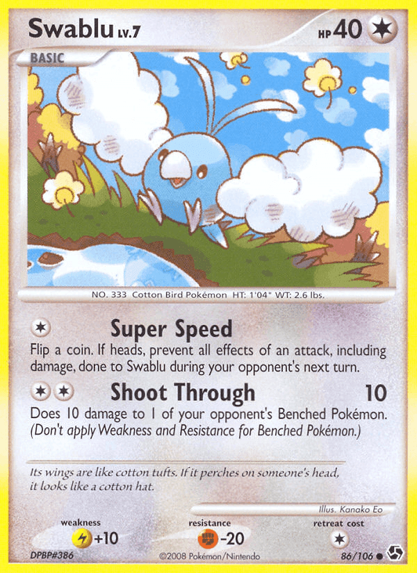 Swablu, card 86 from Great Encounters