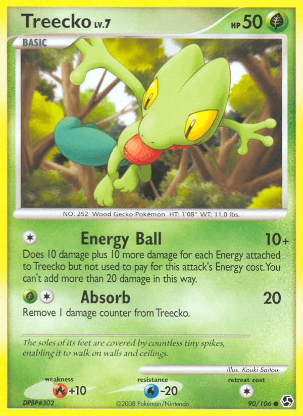 Treecko, card 90 from Great Encounters