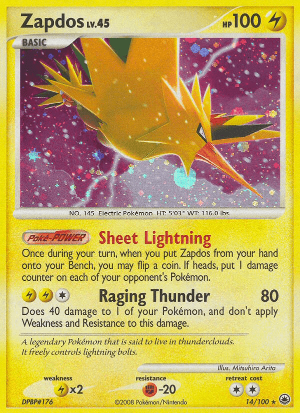 Zapdos, carta 14 di Alba Suprema