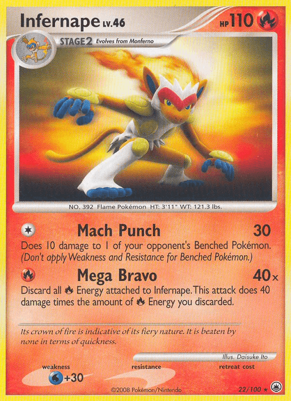 Infernape, carta 22 de Majestic Dawn