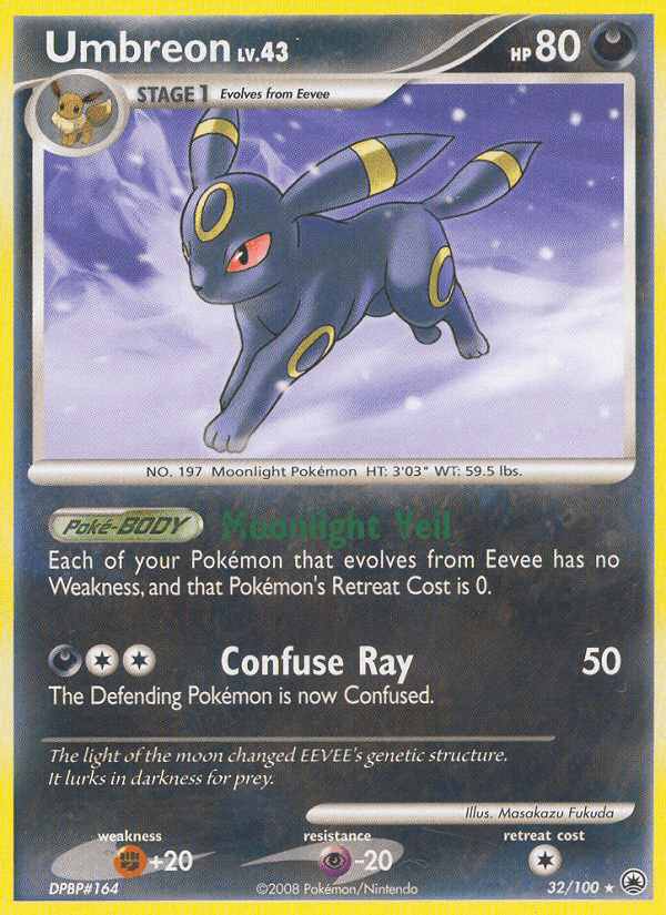 Umbreon, carta 32 di Alba Suprema