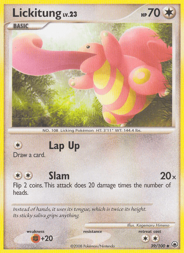 Lickitung, carta 39 di Alba Suprema
