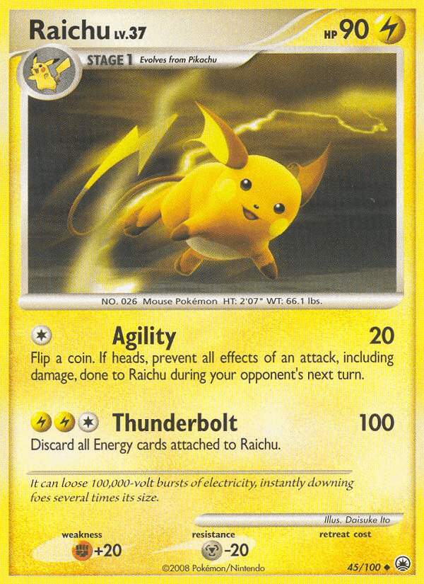 Raichu, carta 45 di Alba Suprema