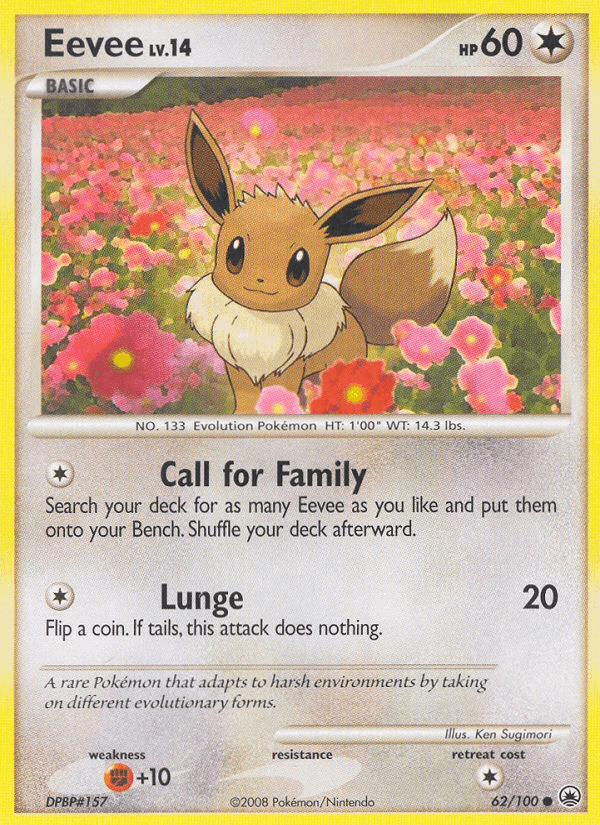 Eevee, card 62 from Majestic Dawn