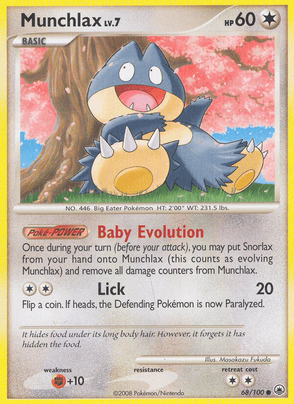 Munchlax, card 68 from Majestic Dawn
