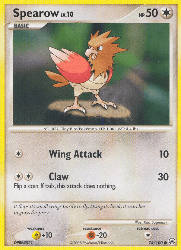 Spearow, card 74 from Majestic Dawn