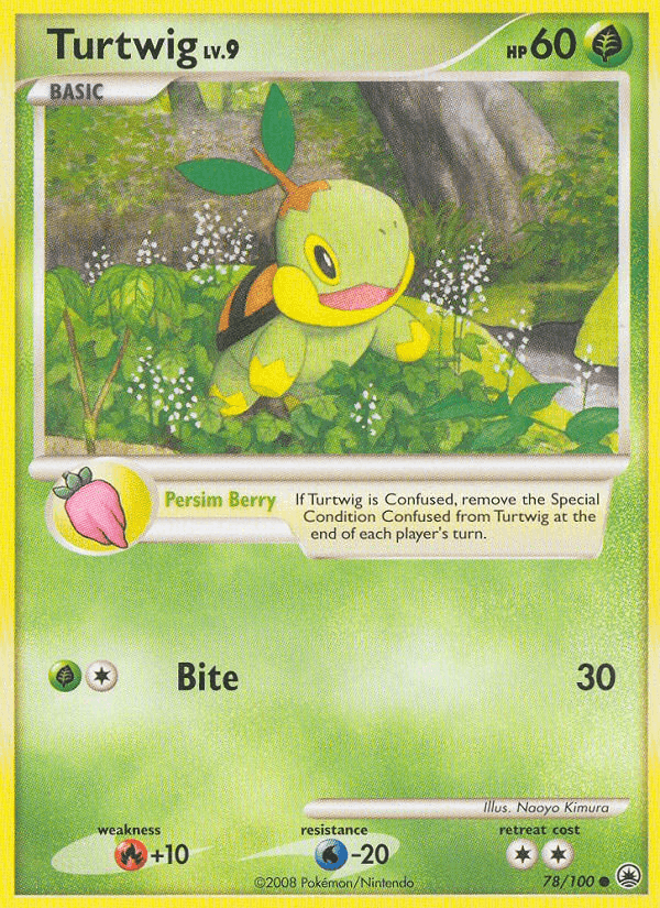 Turtwig, card 78 from Majestic Dawn