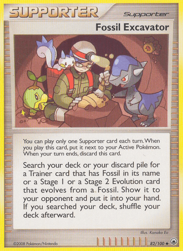 Fossil Excavator, card 82 from Majestic Dawn